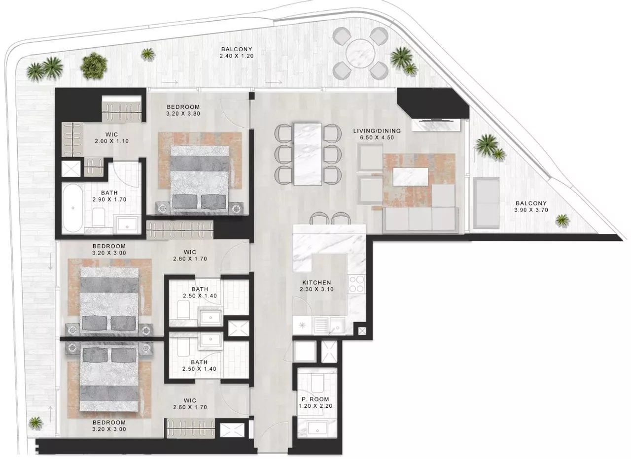 3 Bedrooms