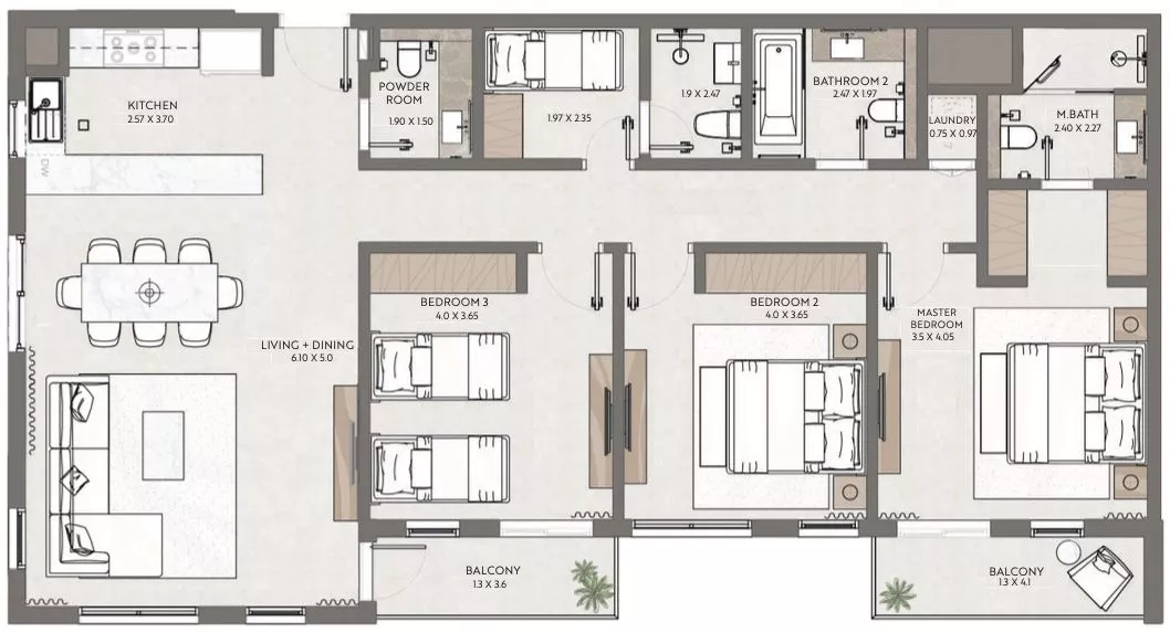 3 Bedrooms