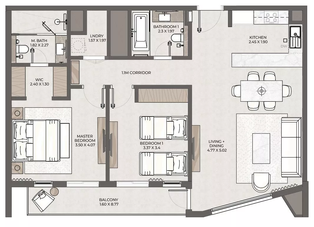 2 Bedrooms