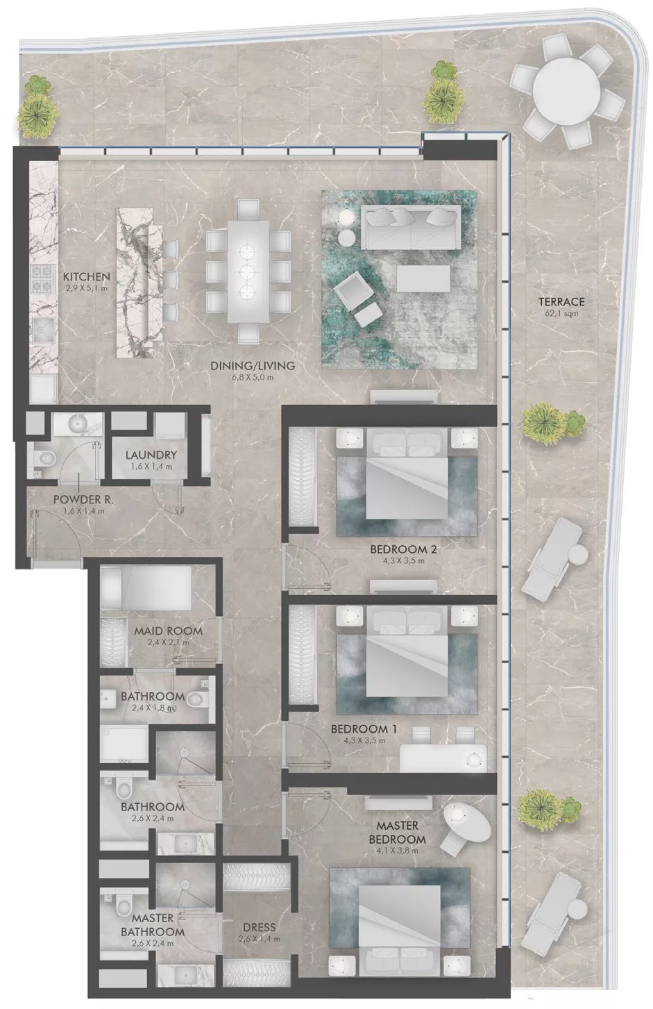 3 Bedrooms