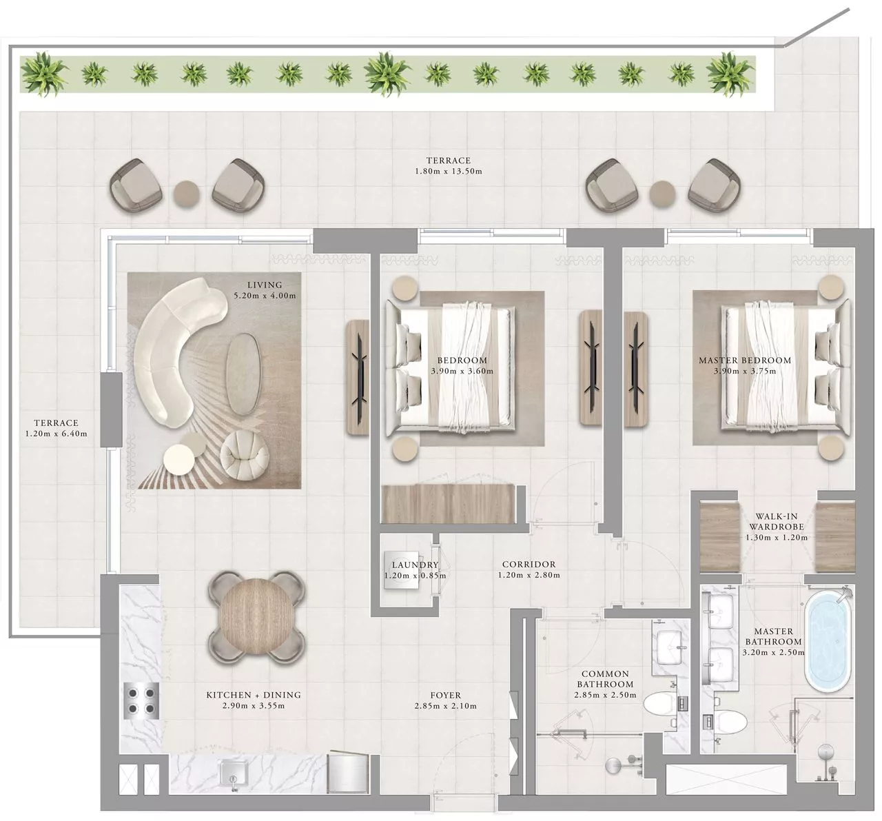 2 Bedrooms