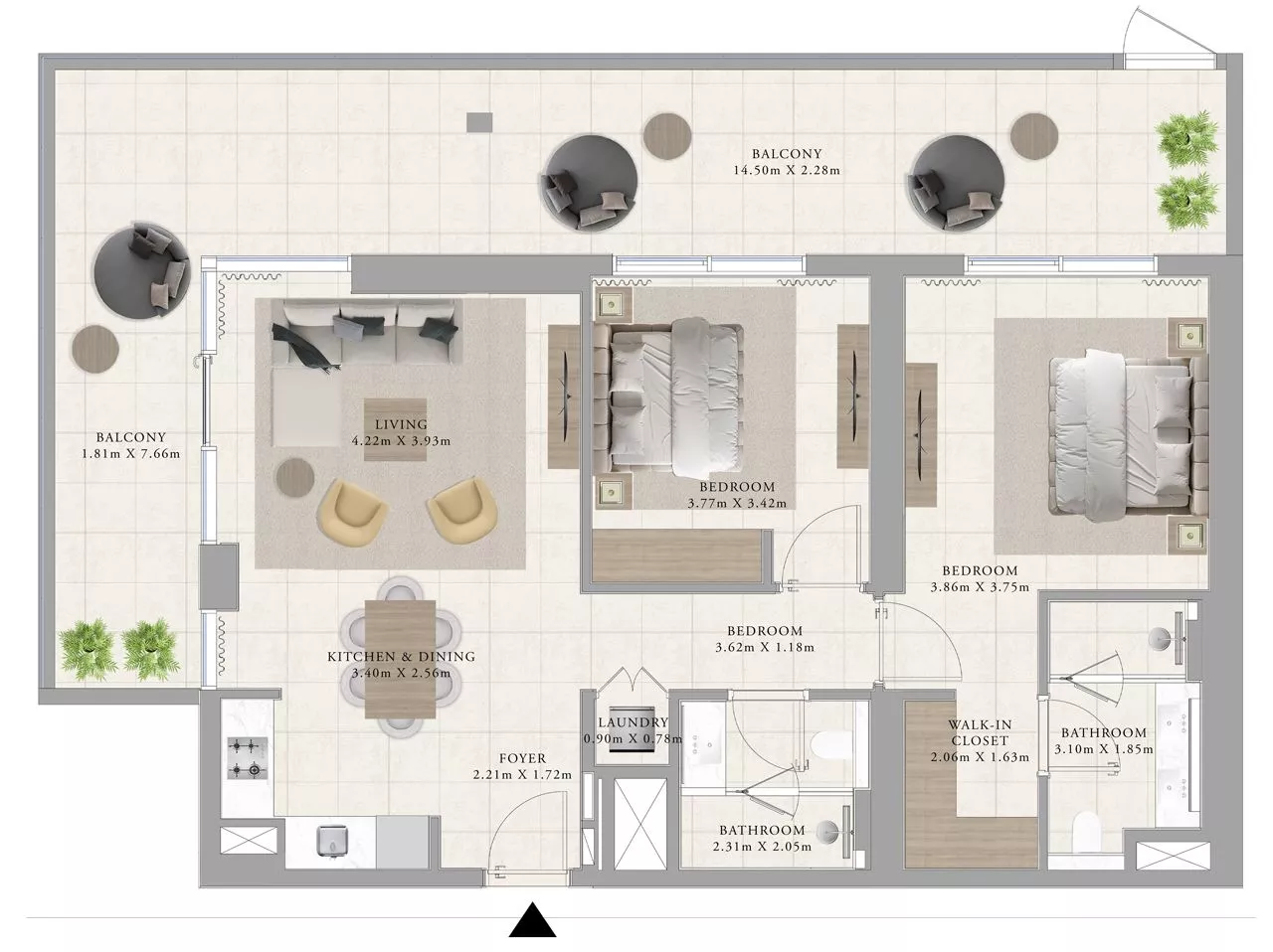 2 Bedrooms