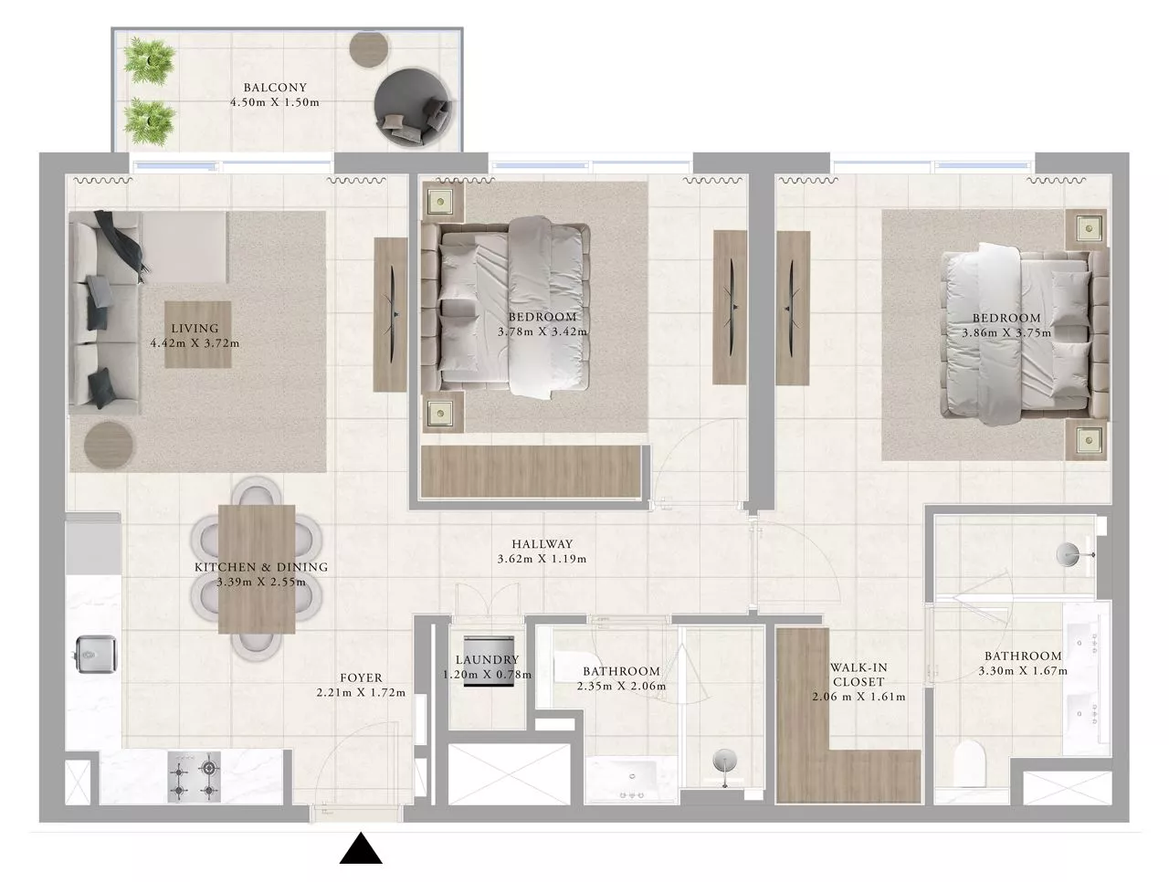 2 Bedrooms