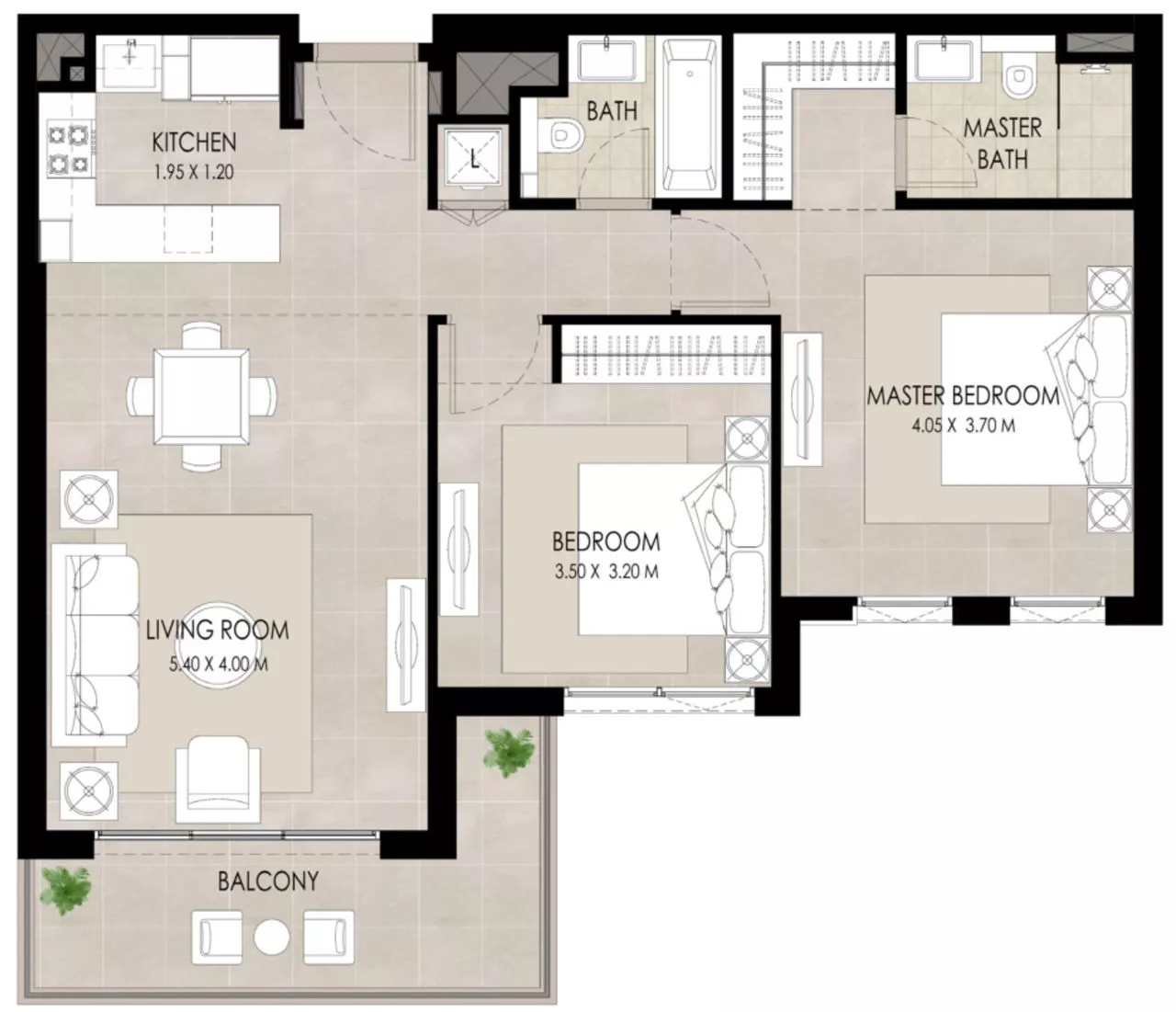 2 Bedrooms