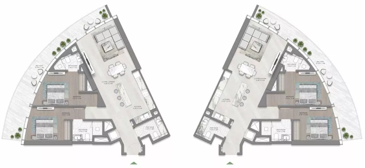 2 Bedrooms