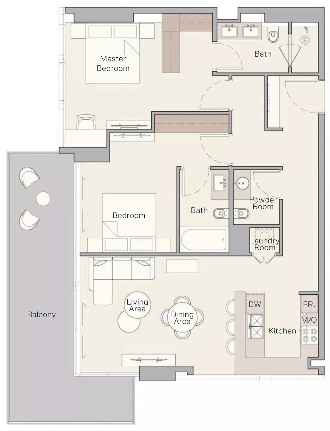 2 Bedrooms