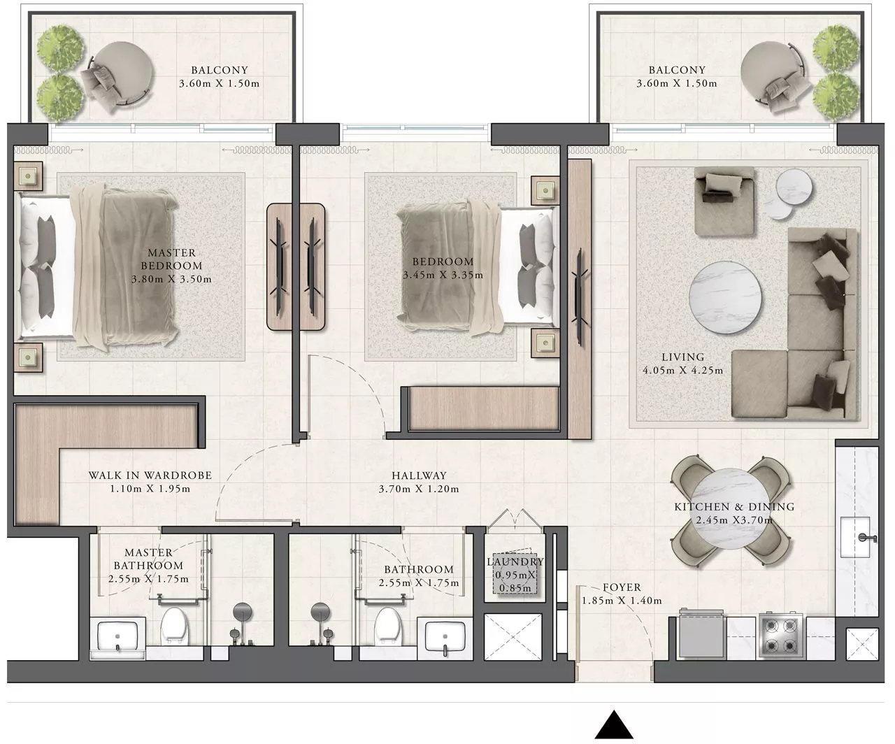 2 Bedrooms