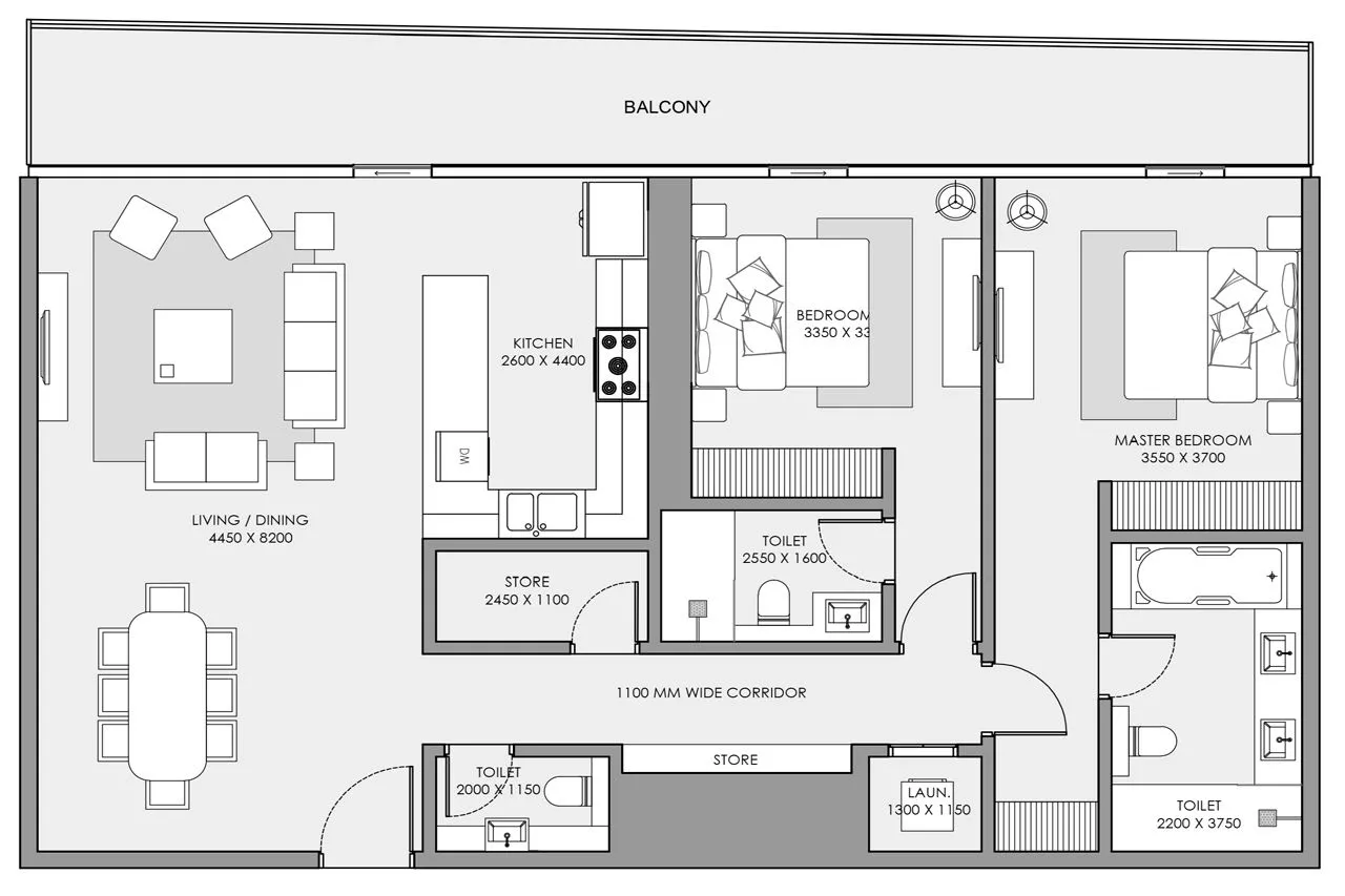 2 Bedrooms