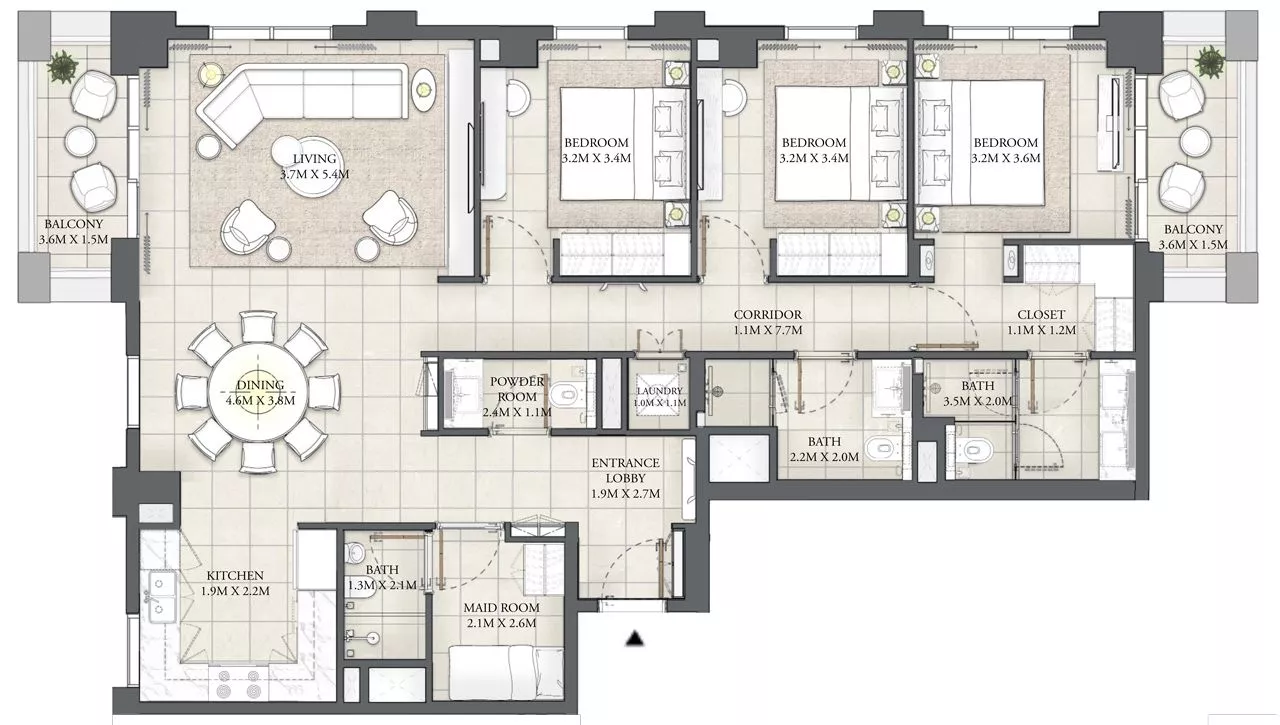 3 Bedrooms