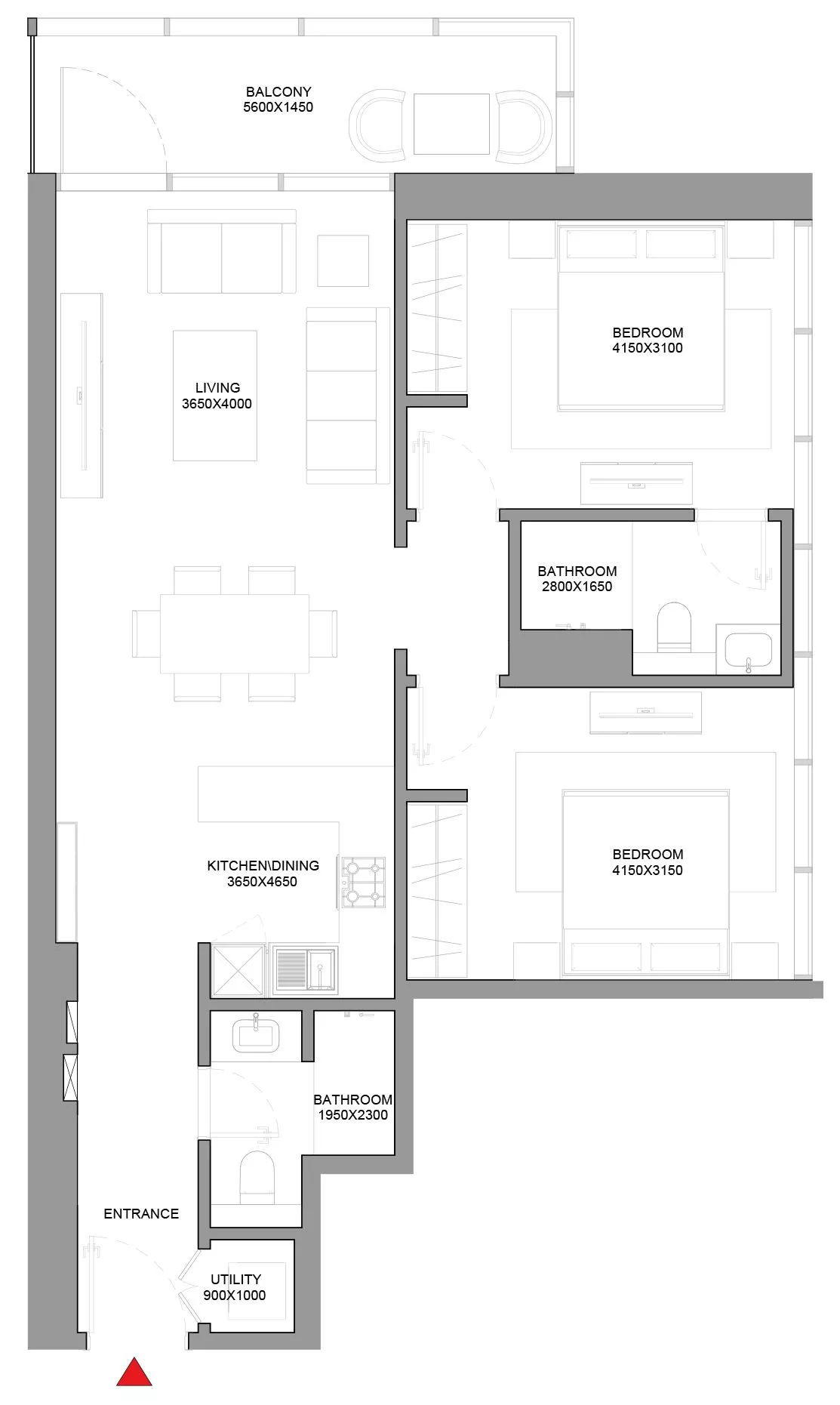 2 Bedrooms