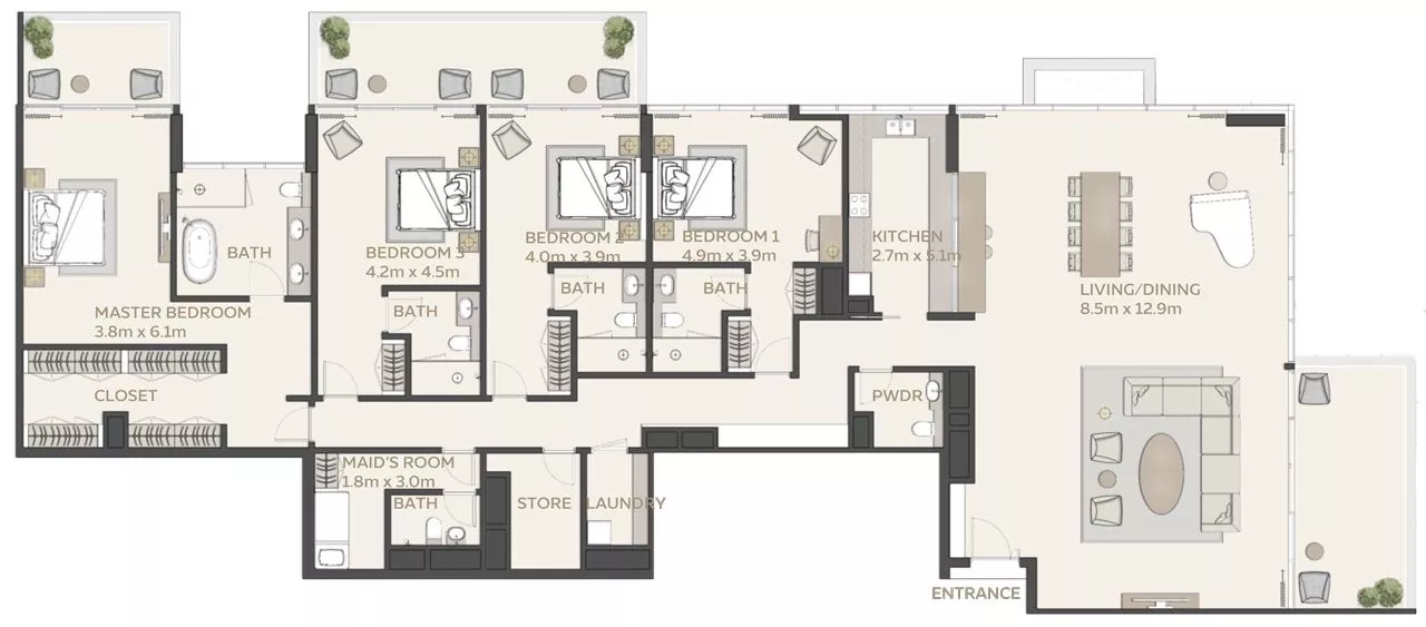 4 Bedrooms