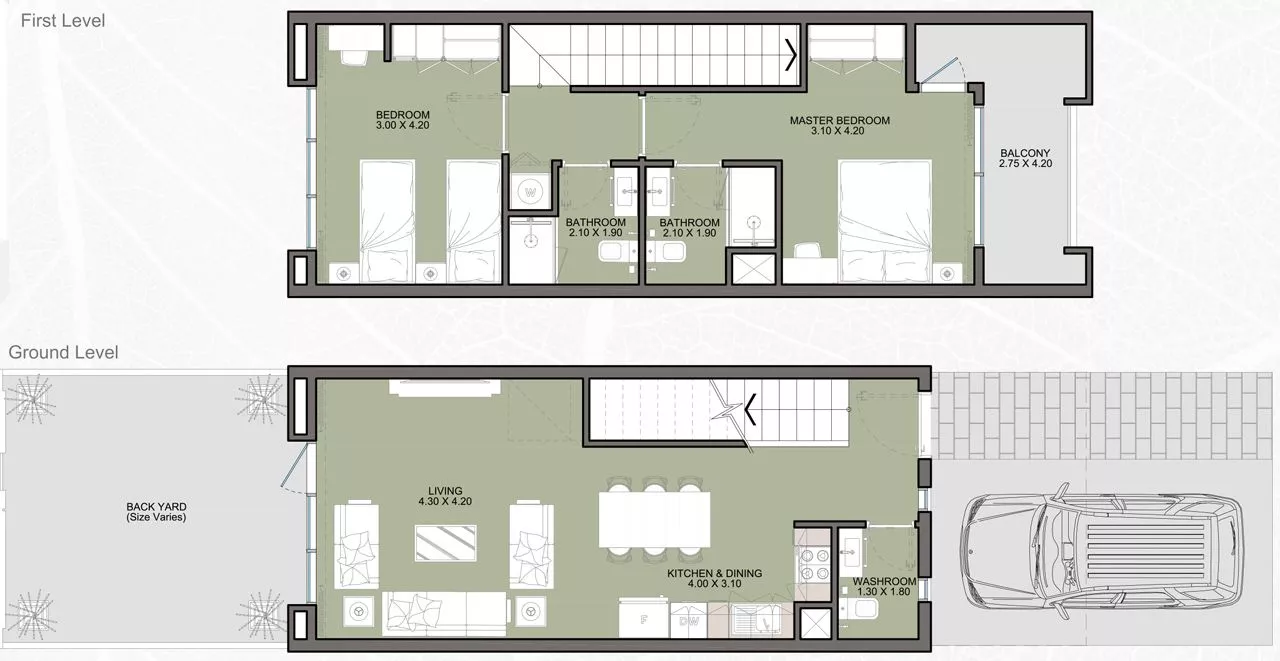 2 Bedrooms
