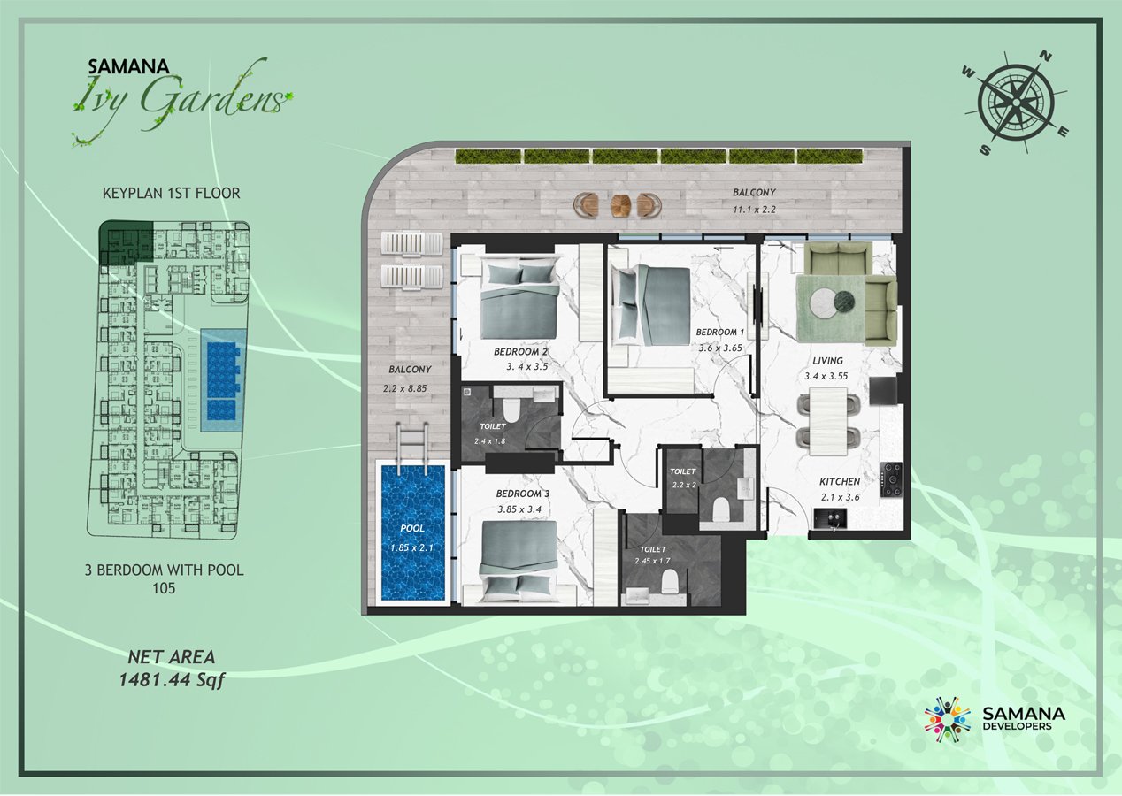 3 Bedrooms
