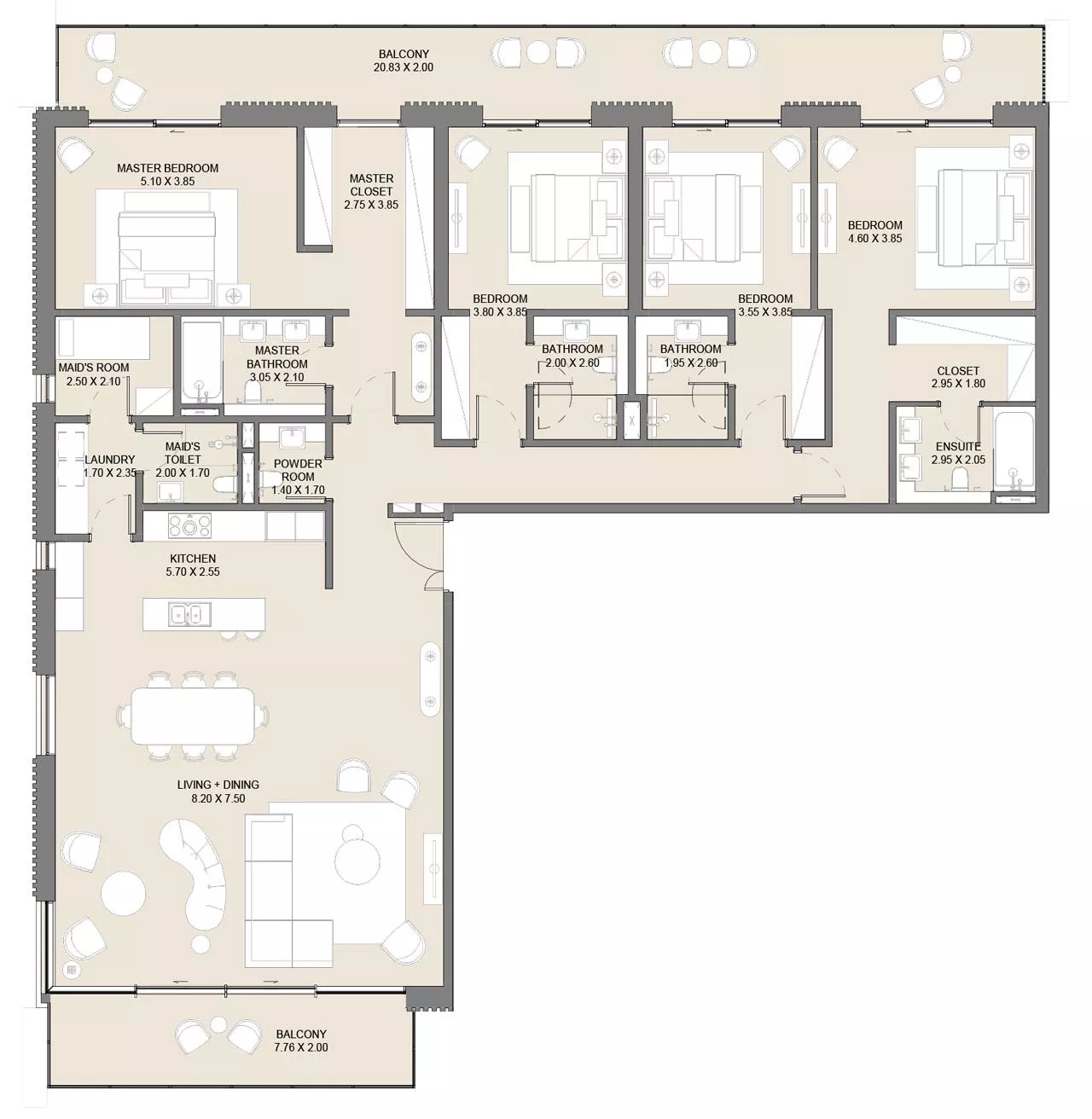 4 Bedrooms