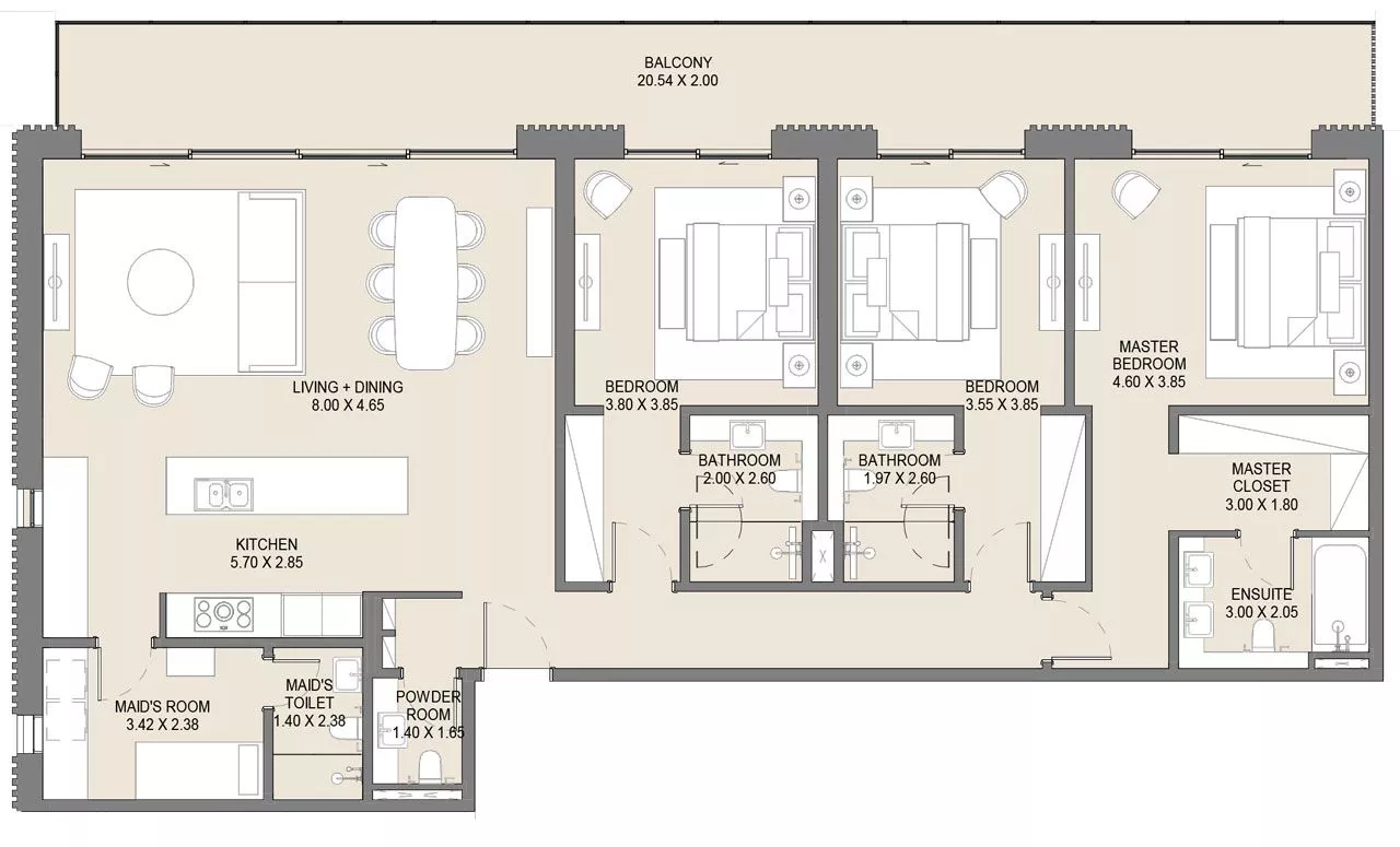 3 Bedrooms