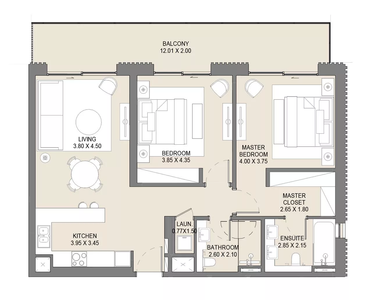 2 Bedrooms