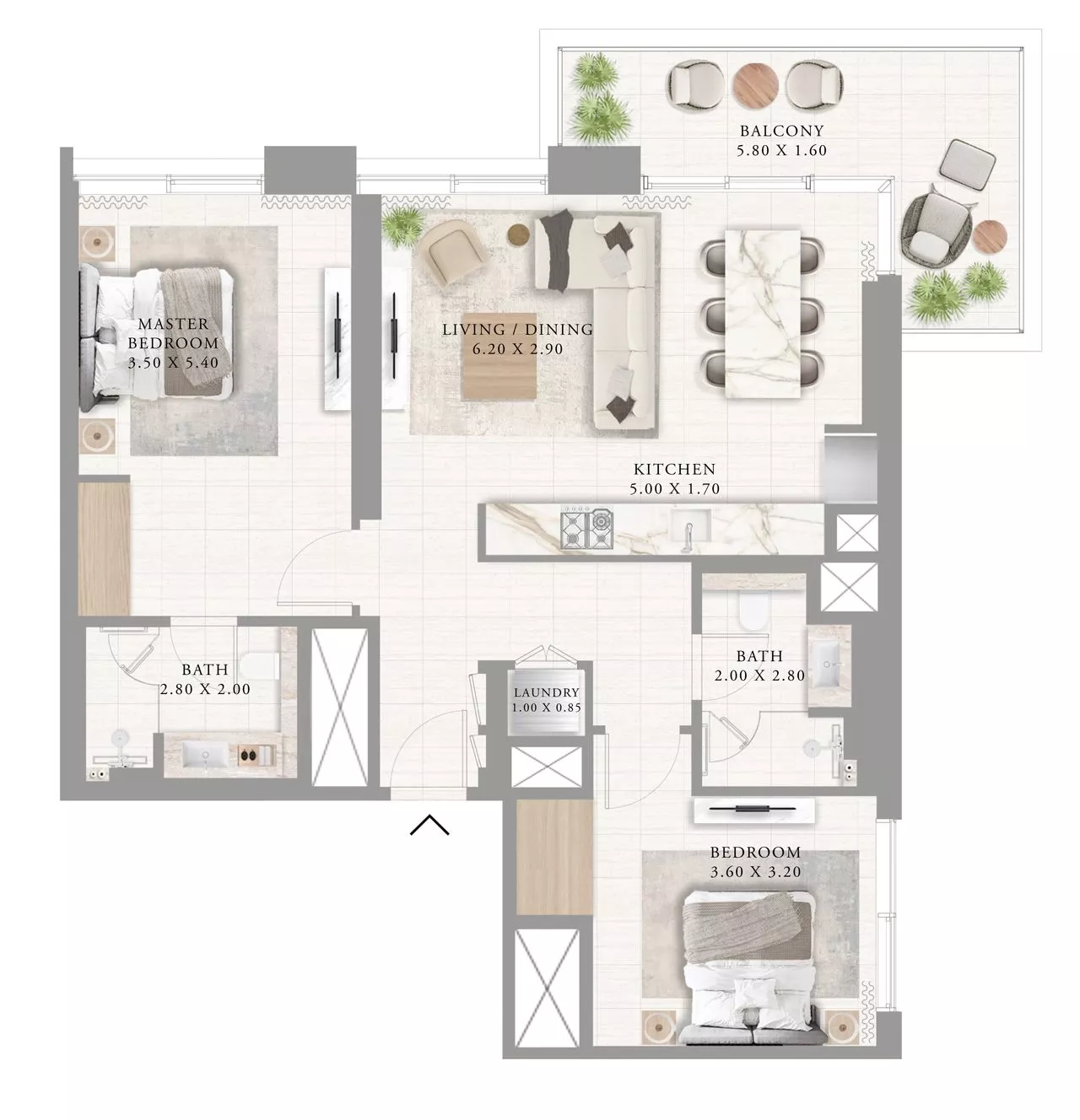 2 Bedrooms
