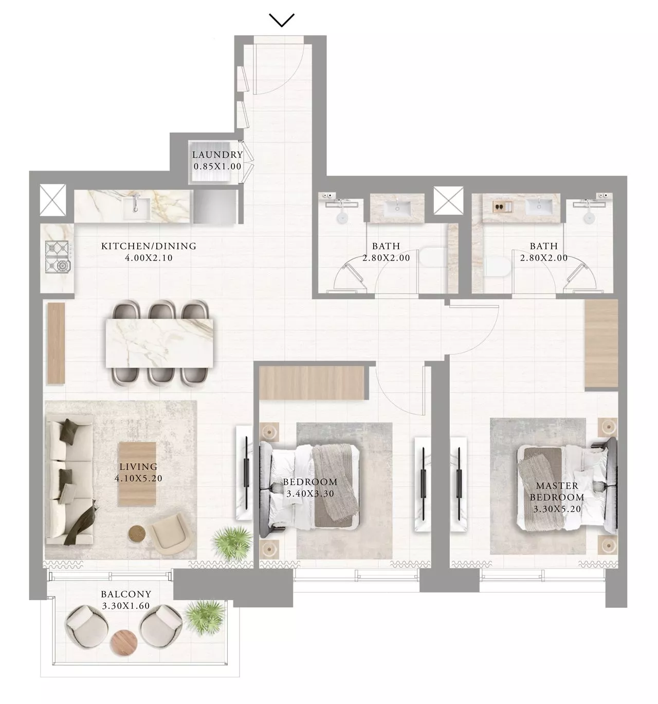 2 Bedrooms