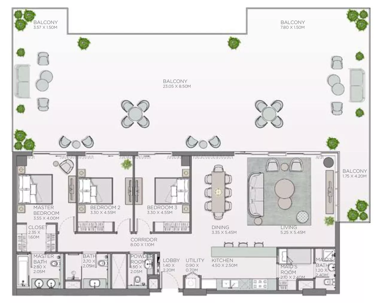 3 Bedrooms