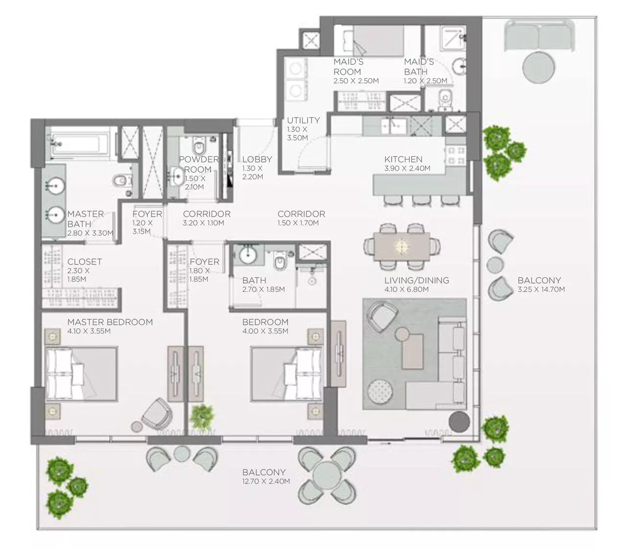 2 Bedrooms