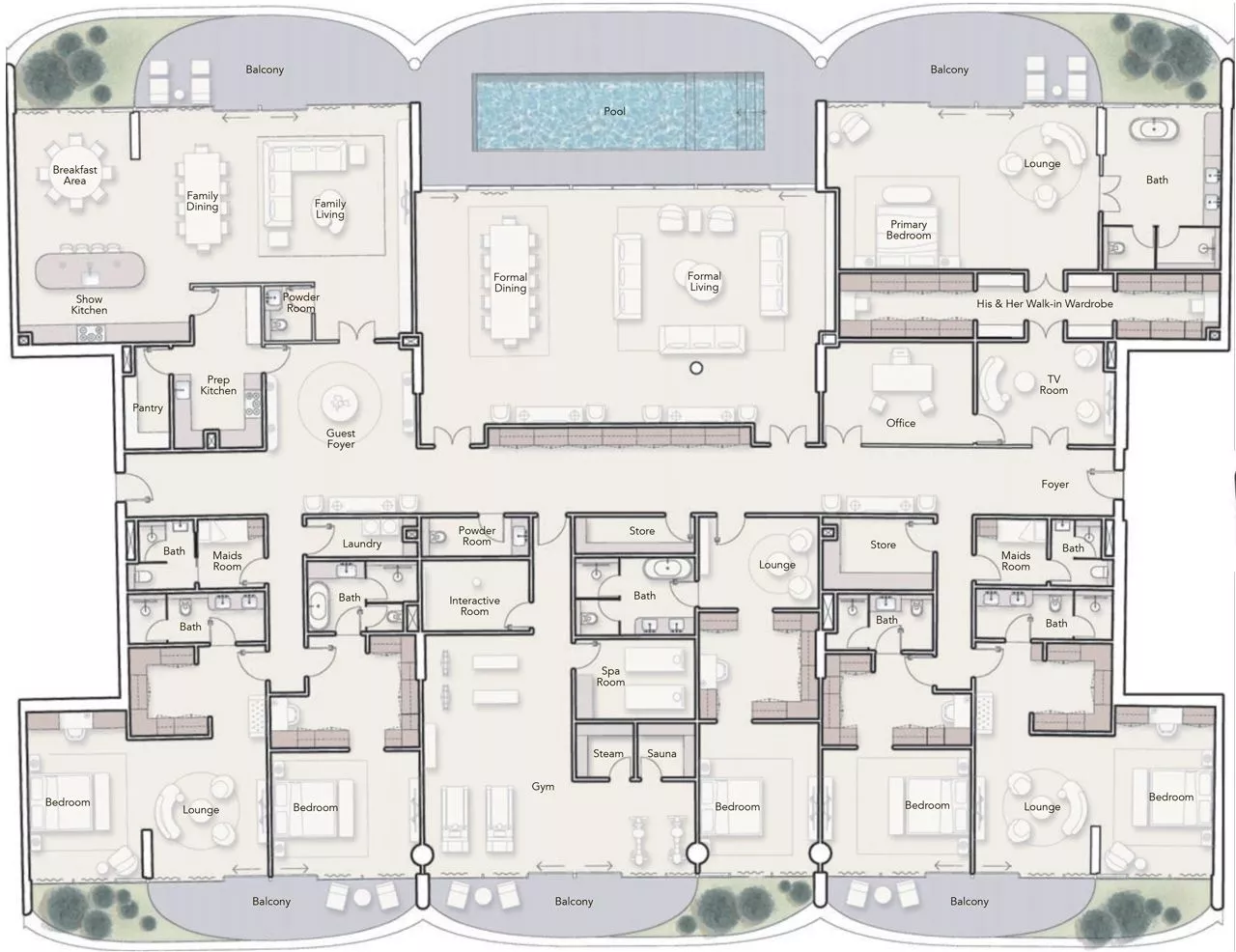 6 Bedrooms