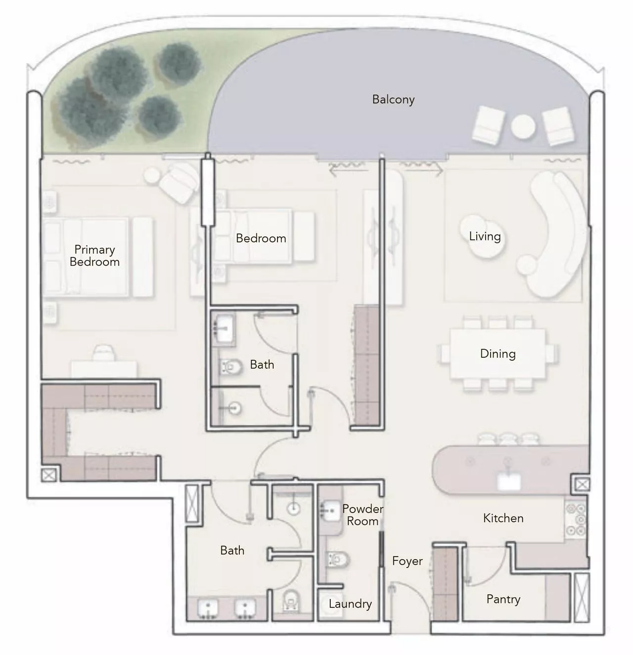 2 Bedrooms