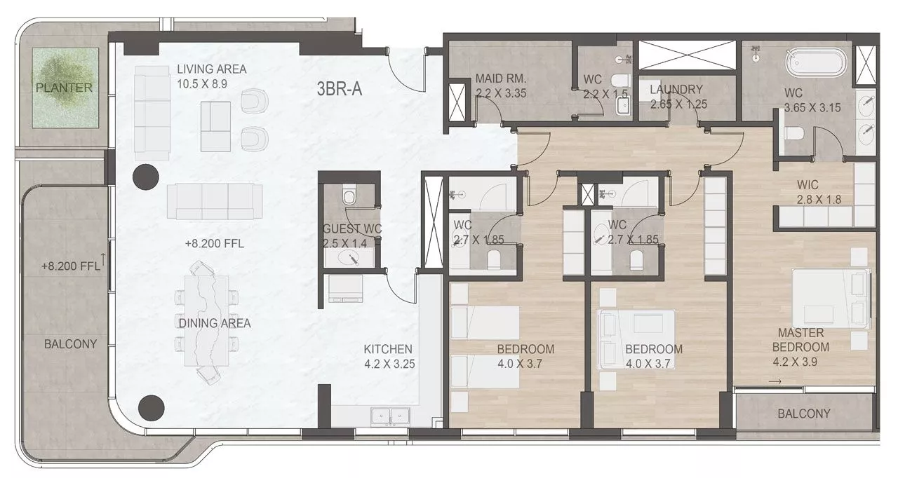 3 Bedrooms