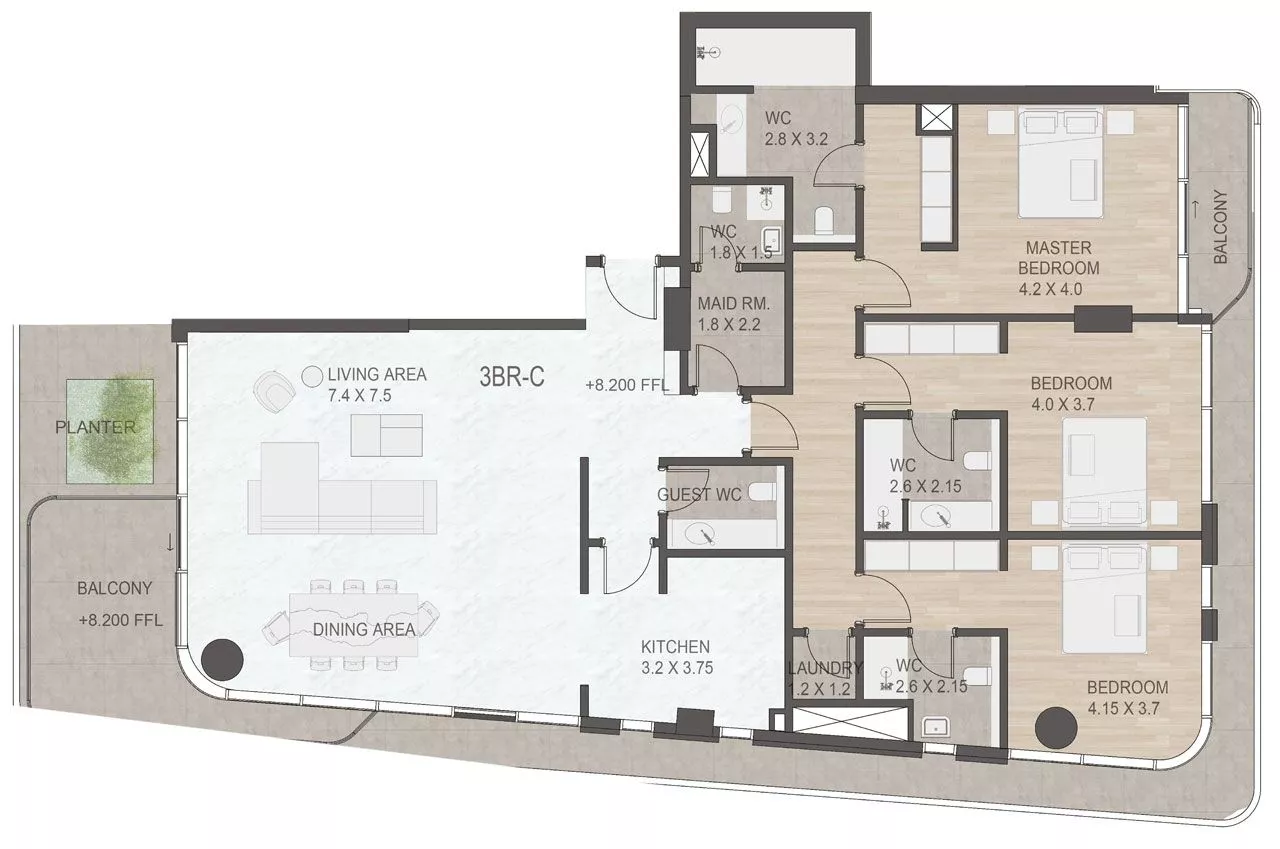 3 Bedrooms