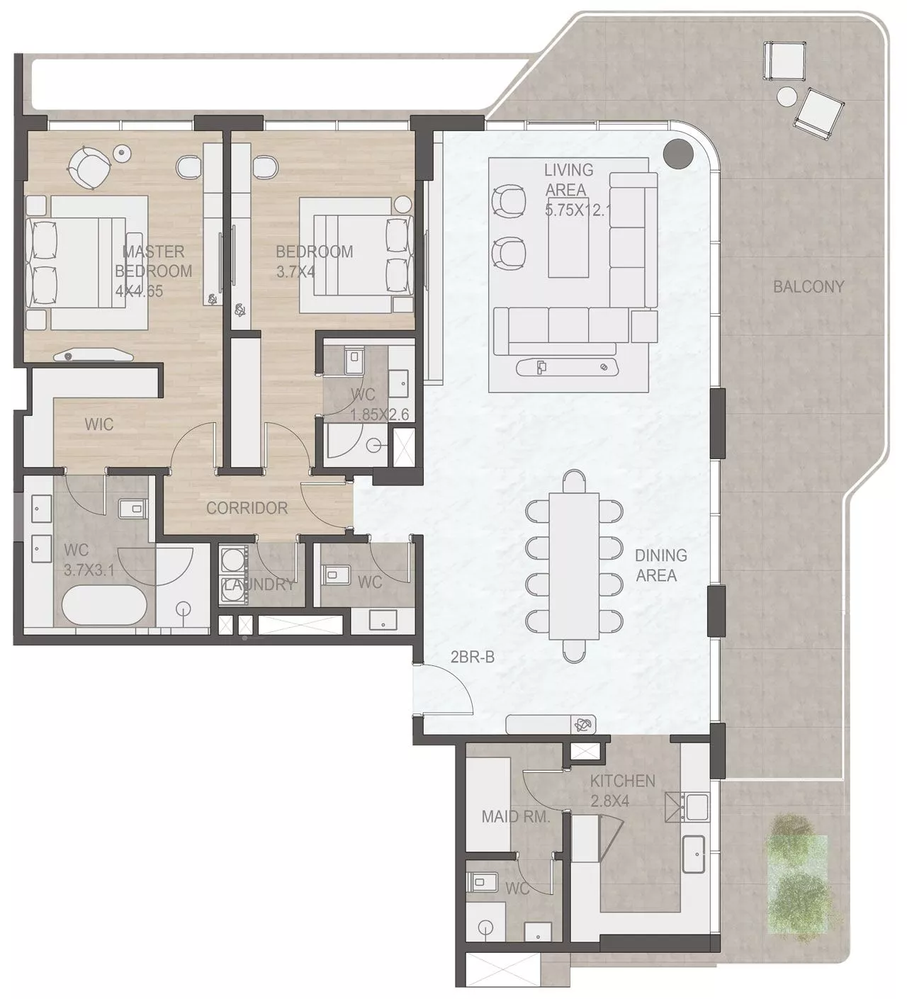 2 Bedrooms