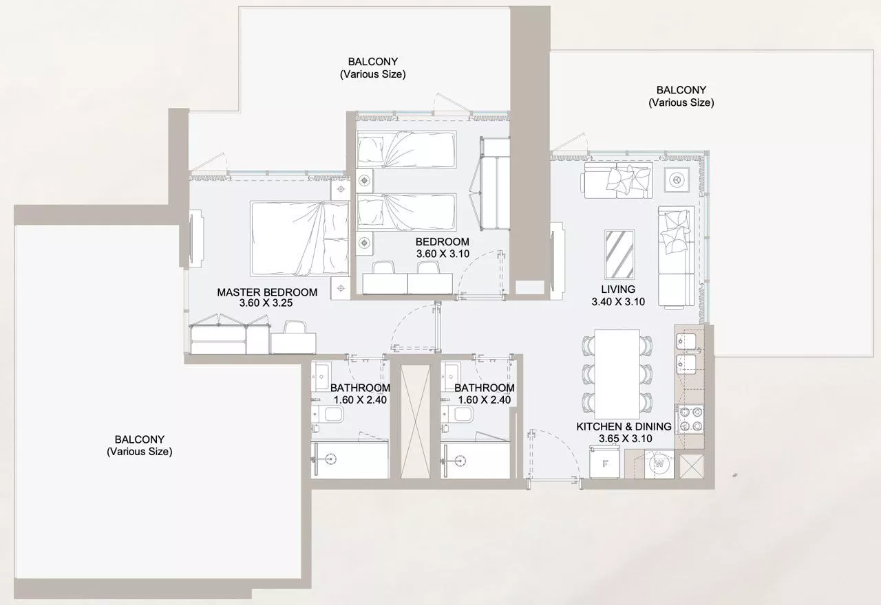 2 Bedrooms