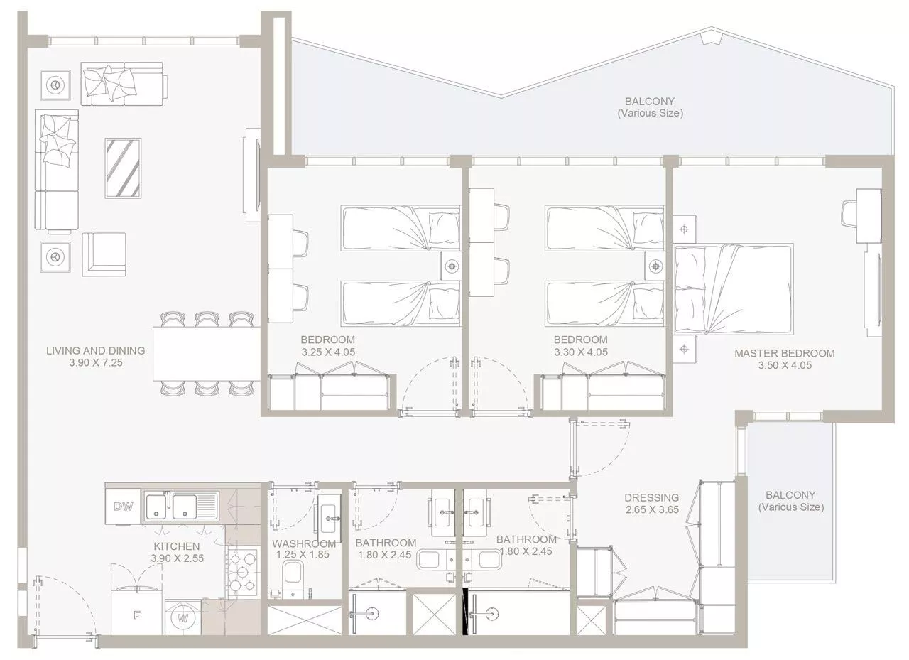 3 Bedrooms