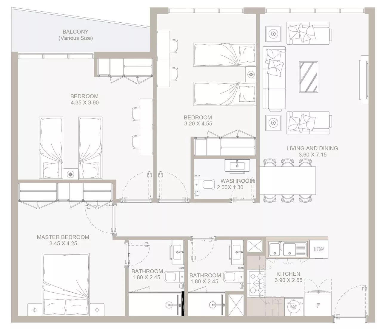 3 Bedrooms