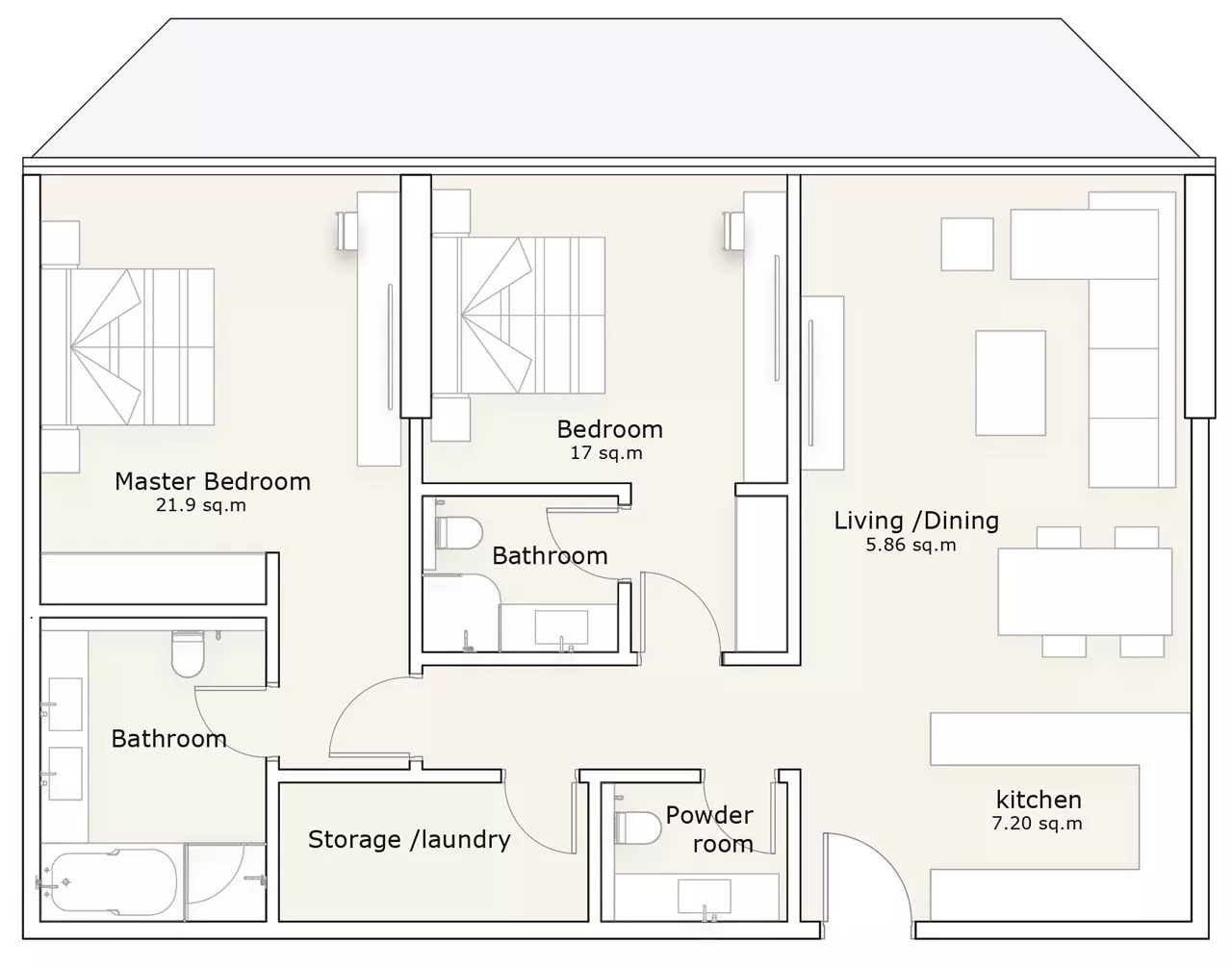 2 Bedrooms