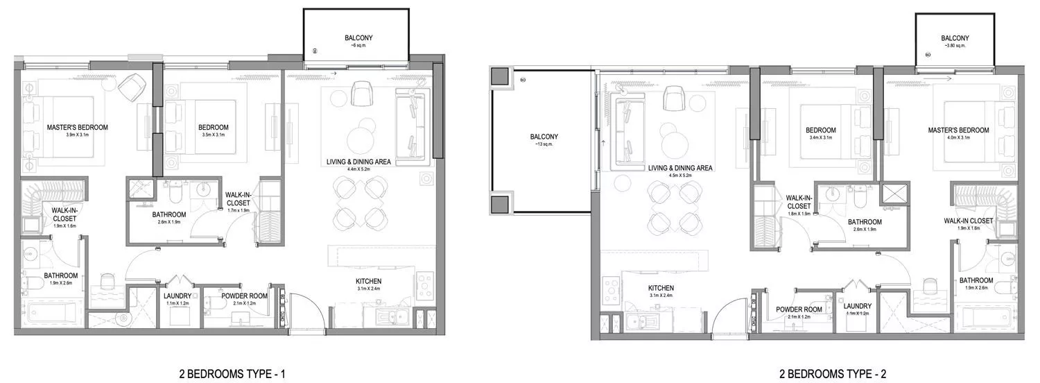 2 Bedrooms