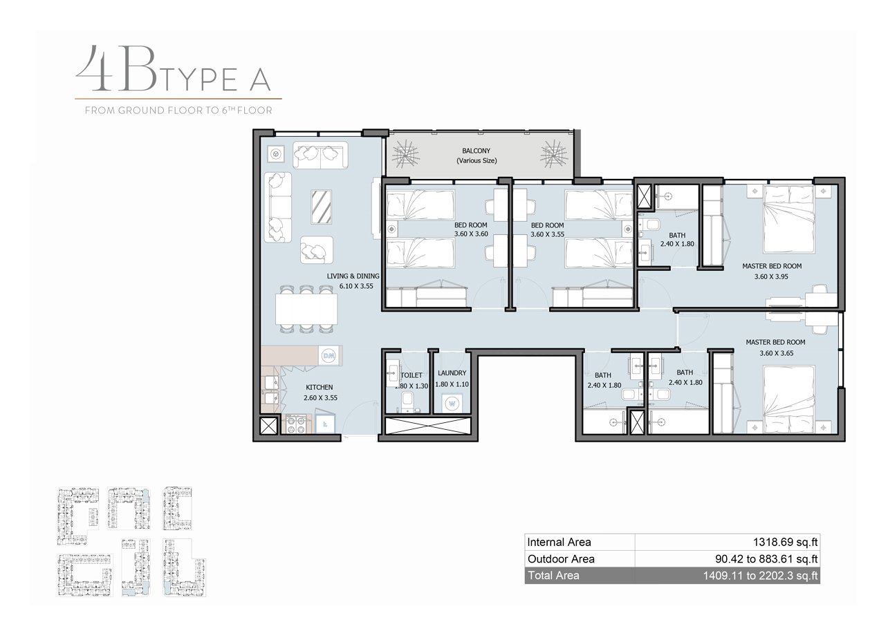 4 Bedrooms