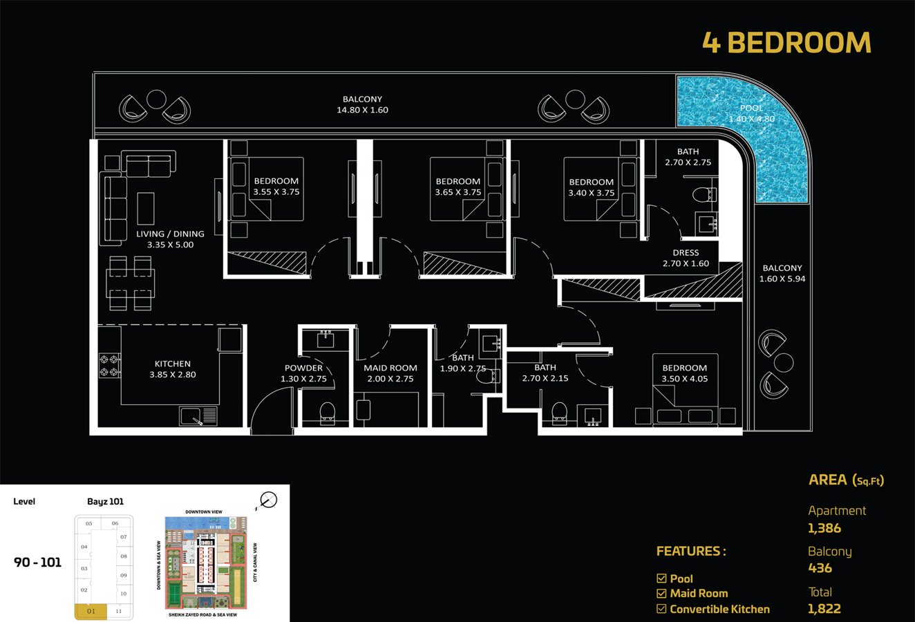 4 Bedrooms