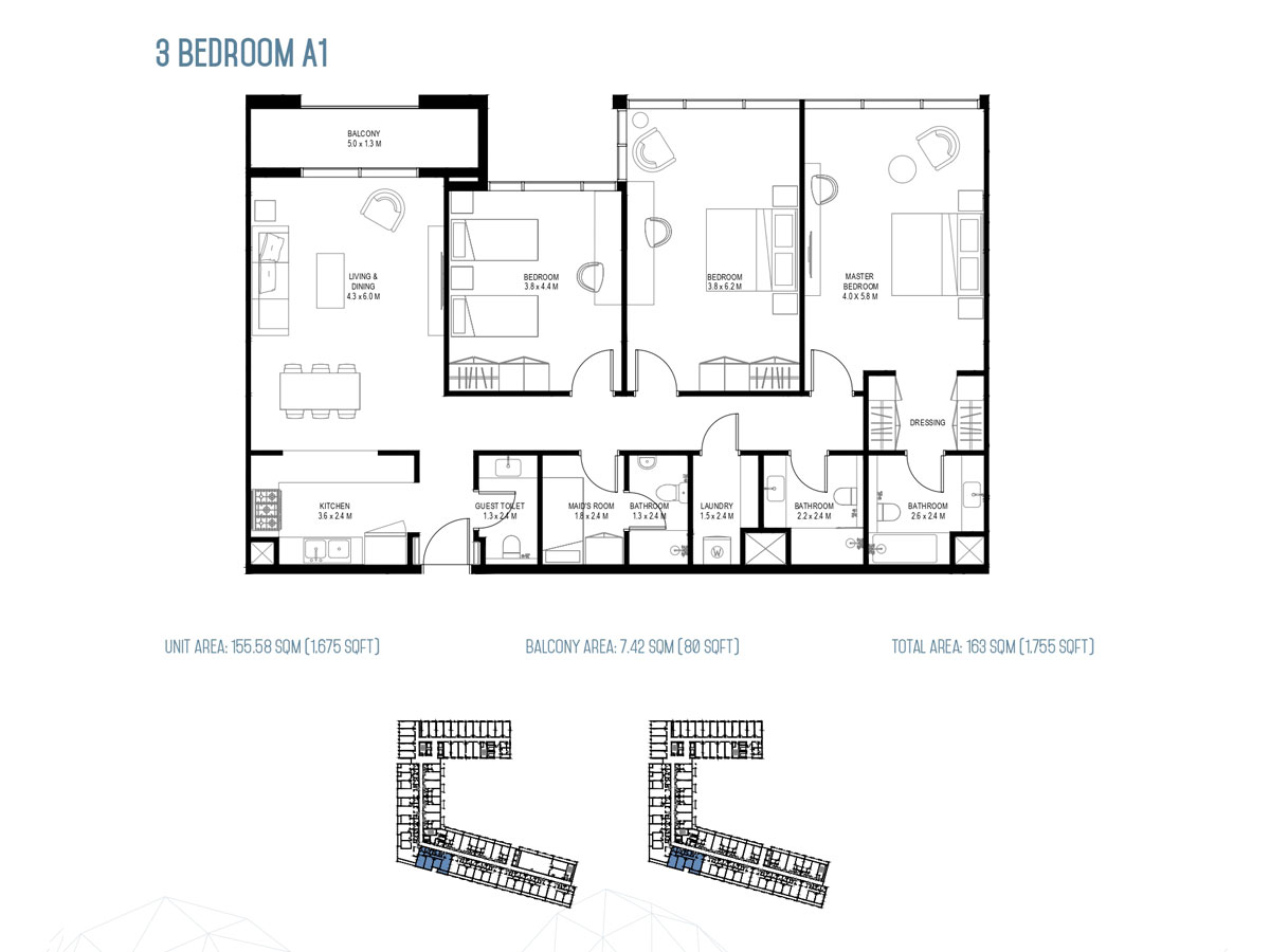 3 Bedrooms