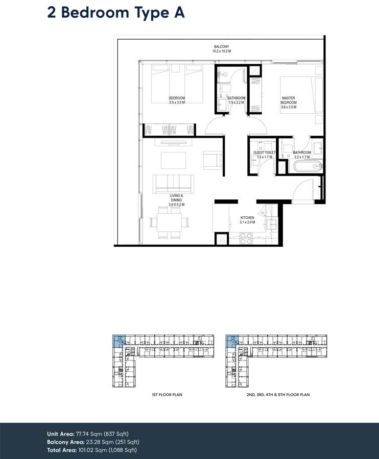 2 Bedrooms
