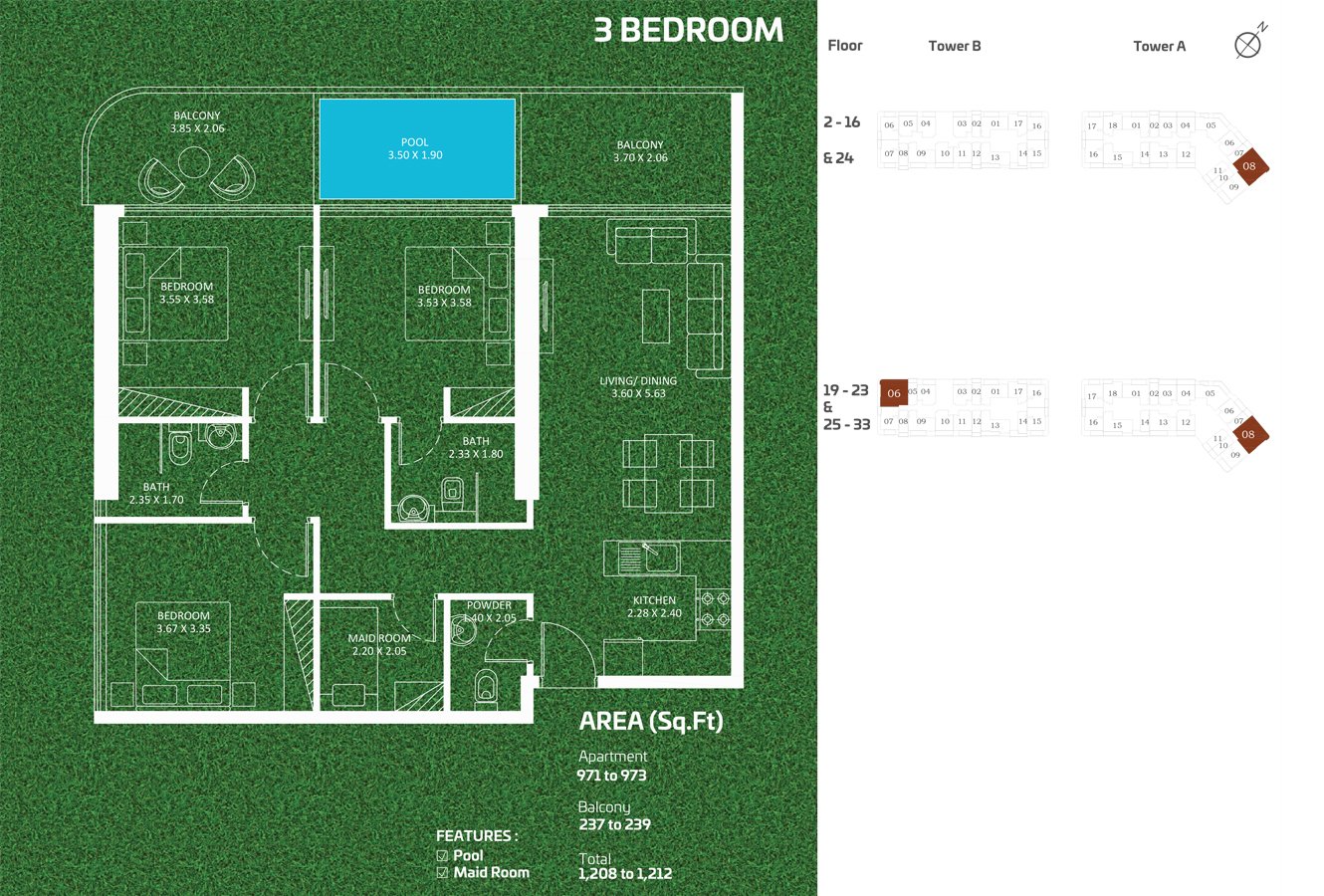 3 Bedrooms