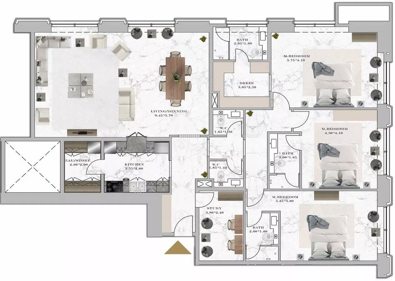 3 Bedrooms