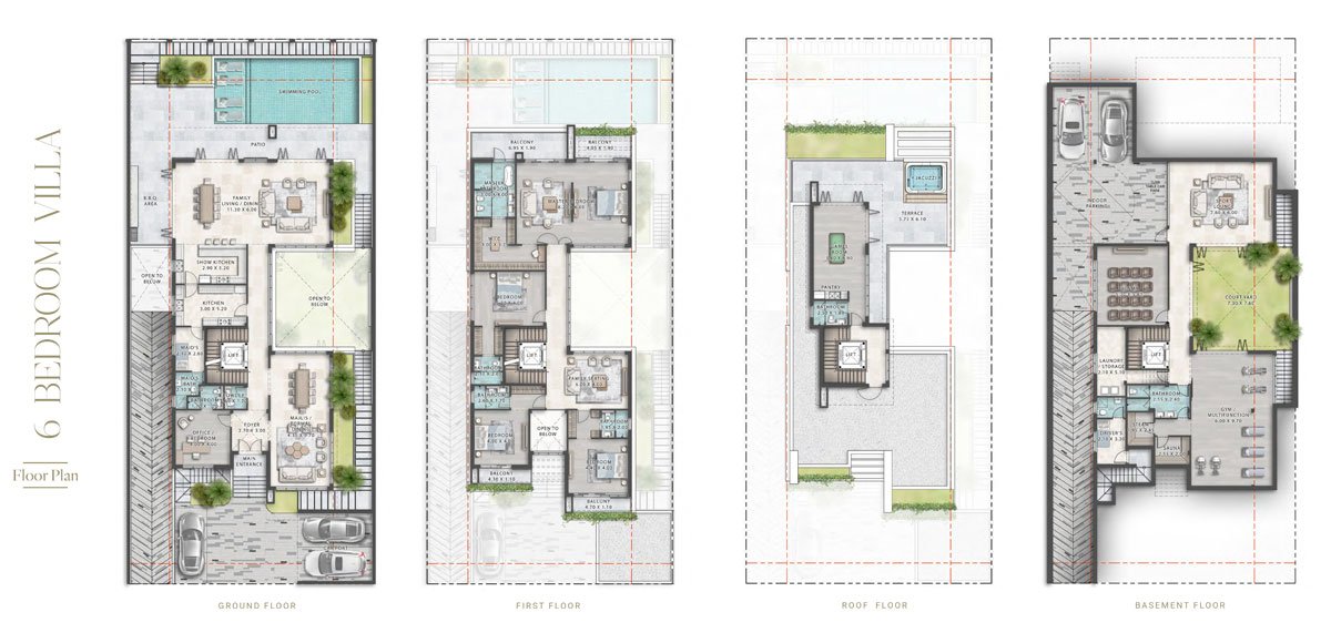 6 Bedrooms