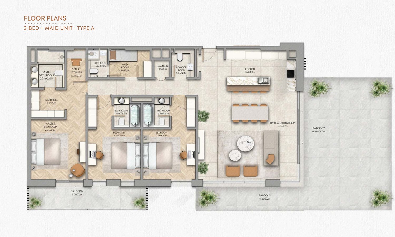 3 Bedrooms