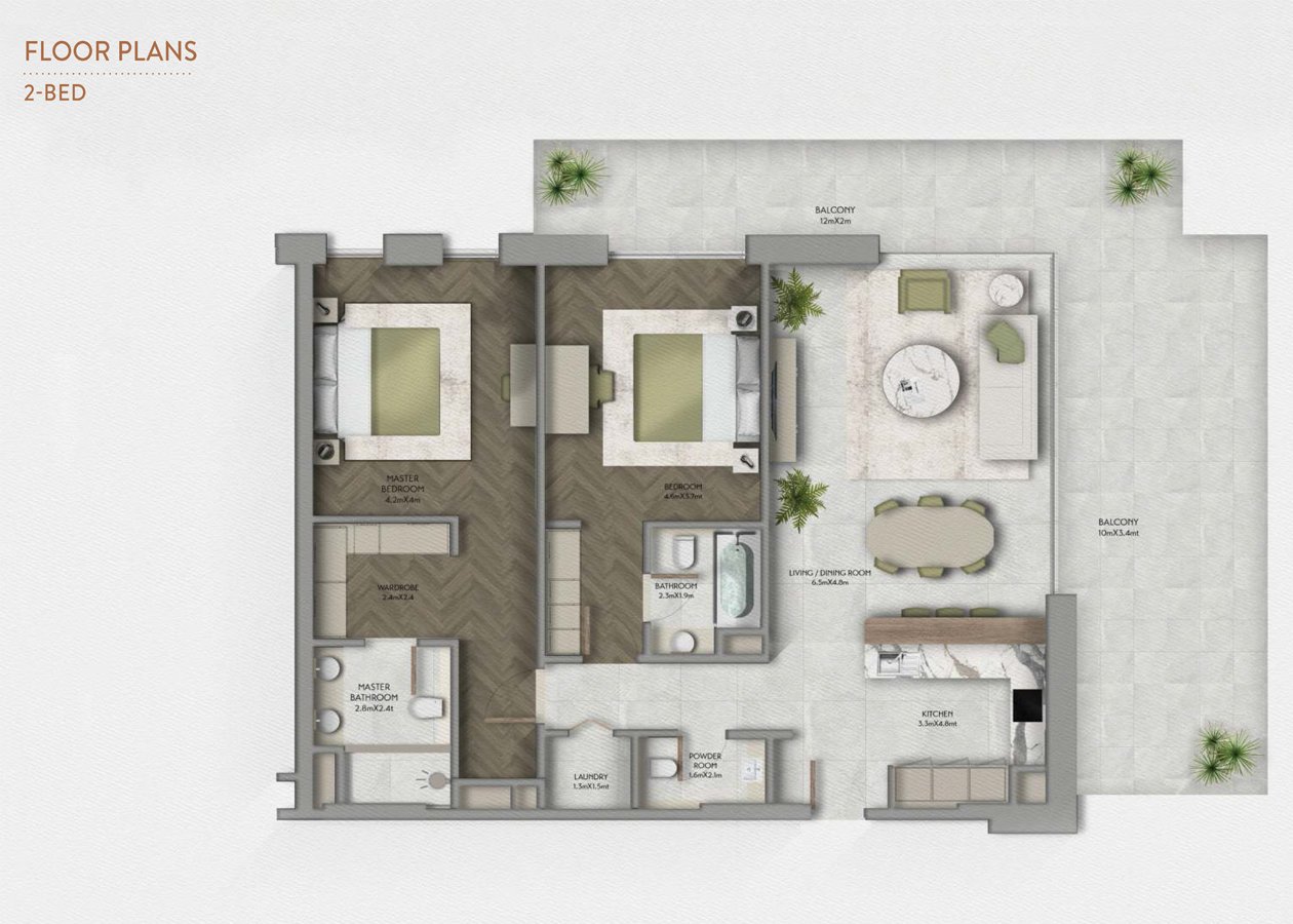 2 Bedrooms