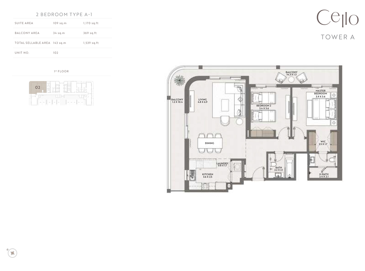 2 Bedrooms