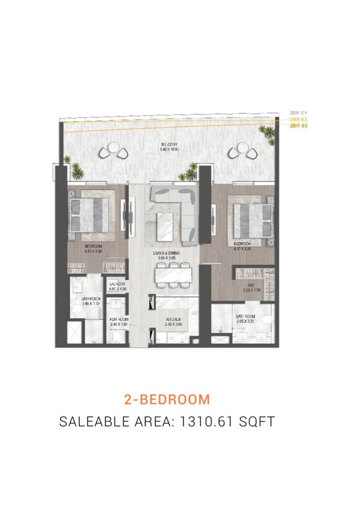 2 Bedrooms