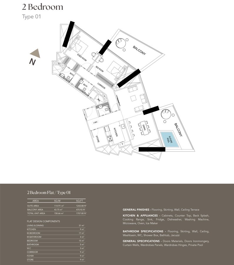 2 Bedrooms