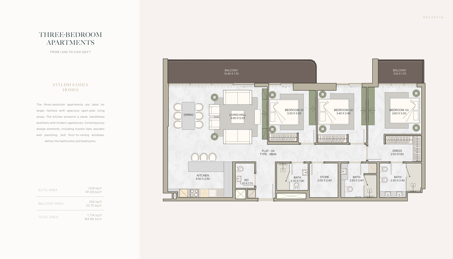 3 Bedrooms