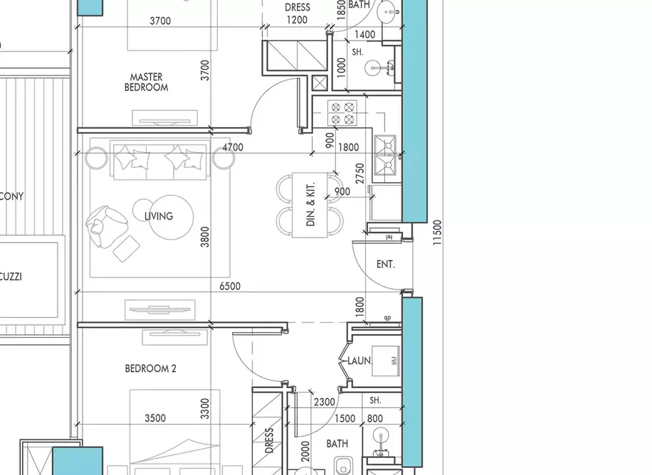 2 Bedrooms