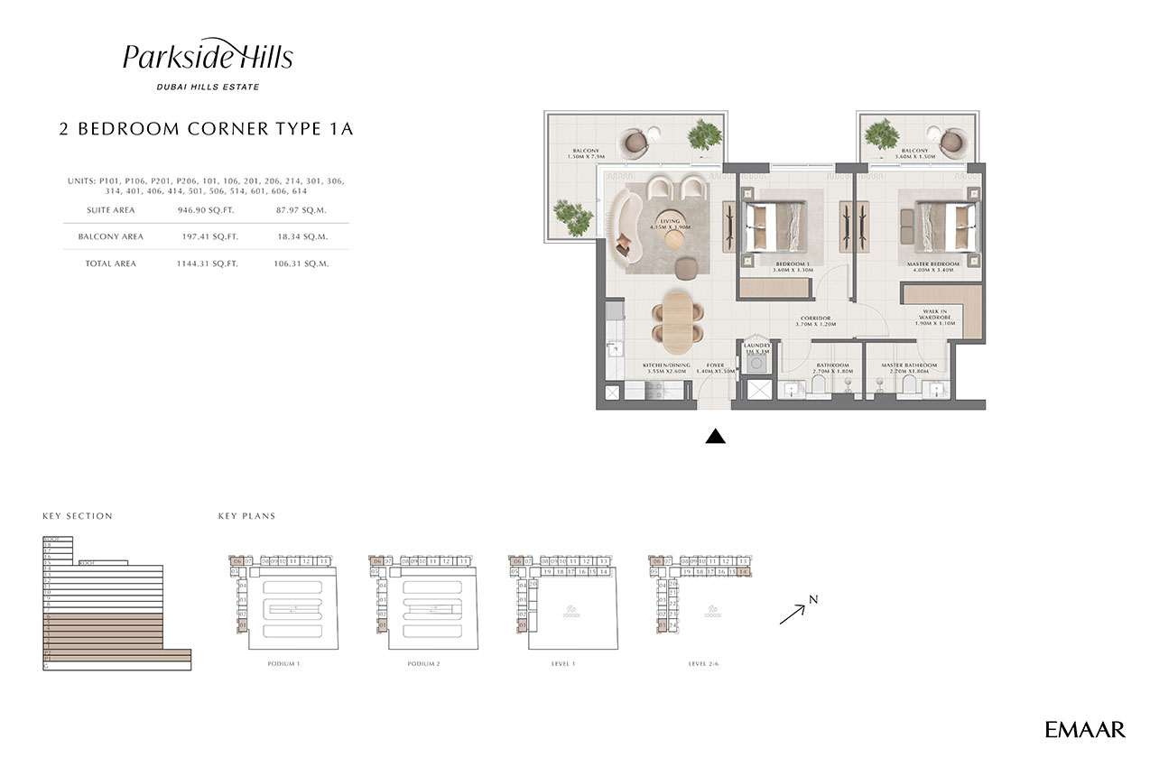 2 Bedrooms