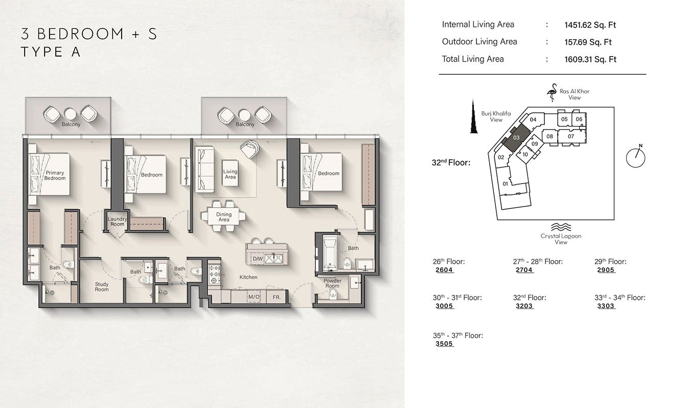 3 Bedrooms